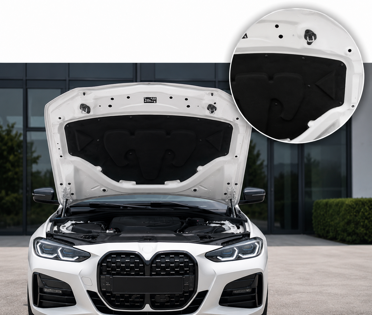 Hood Insulation Pad for BMW 4 Series G22 Coupe 2020-26 Engine Sound Heat Shield