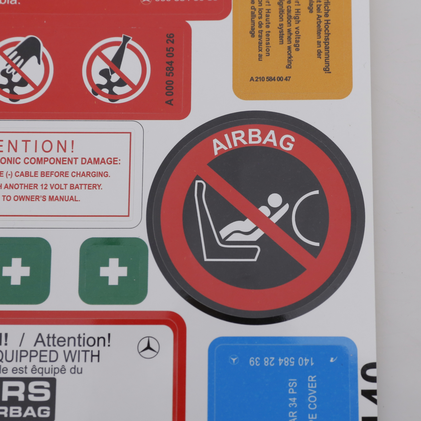 Stickers Decals Set Best Quality for Mercedes W140