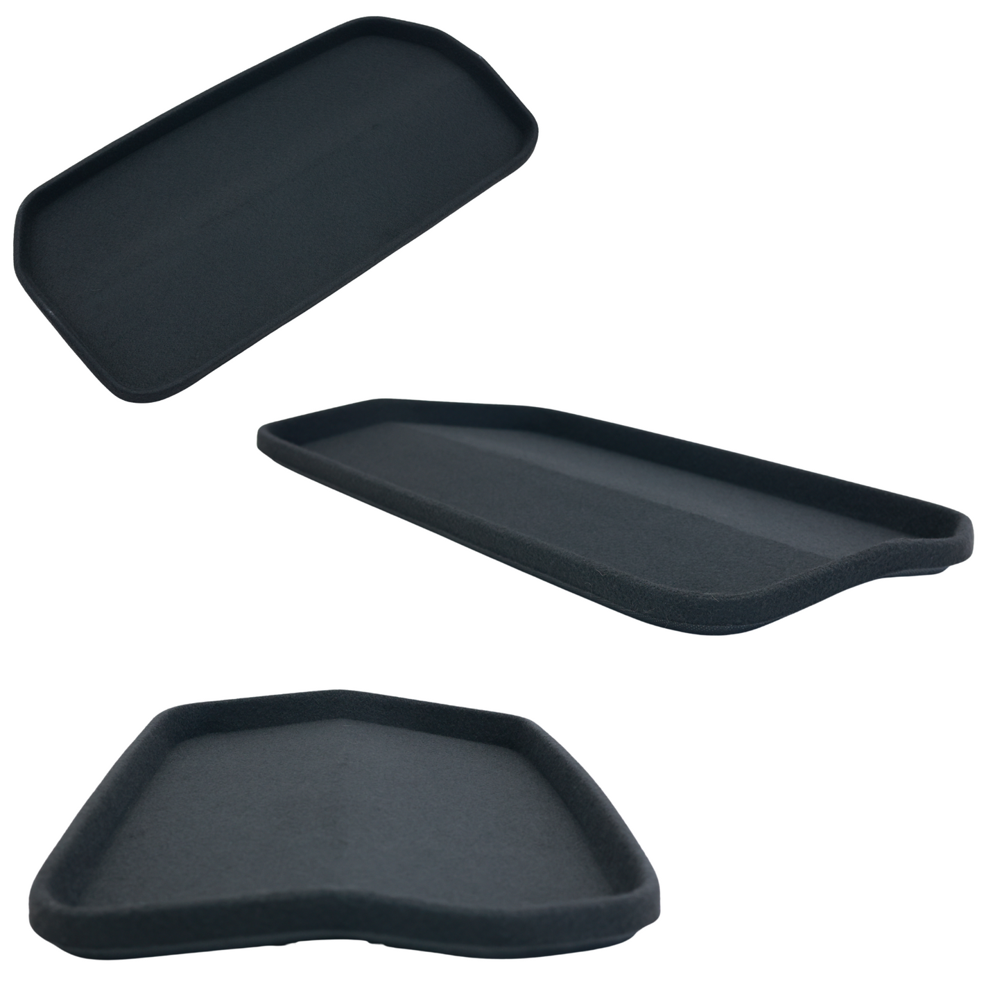 Trunk Liner Set for Tesla Model Y 2020-2024 Front Rear Black Mats Rugged Textile