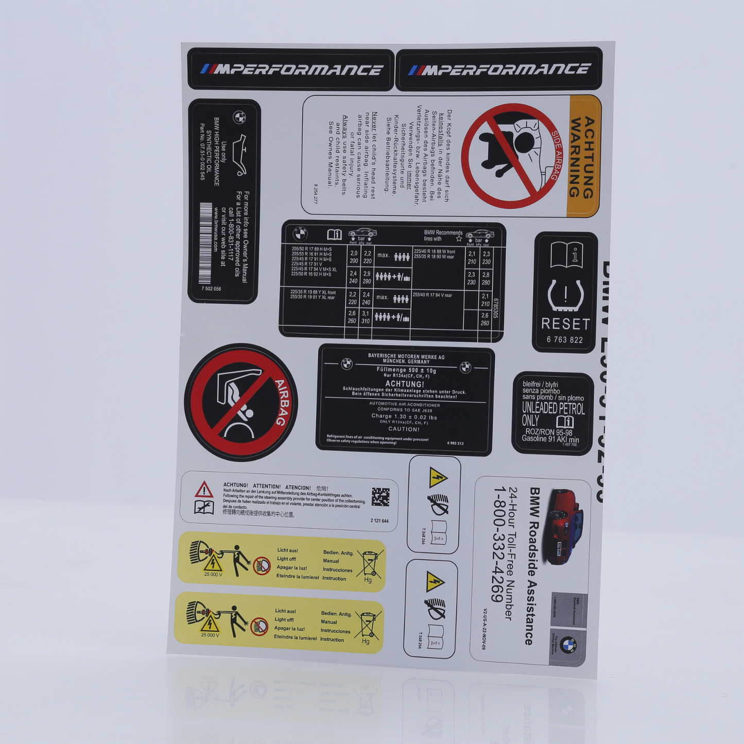 Stickers Decals Set Best Quality for BMW 3 Series E90 E91 E92 E93