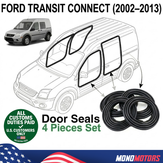 Velvet Door Seal Set for Ford Transit Connect 2002-2013 4pcs Rubber Trim