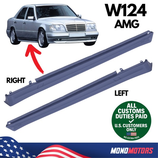 Side Skirts Cover Style for Mercedes W124 Left Right Rocker Panels Kit