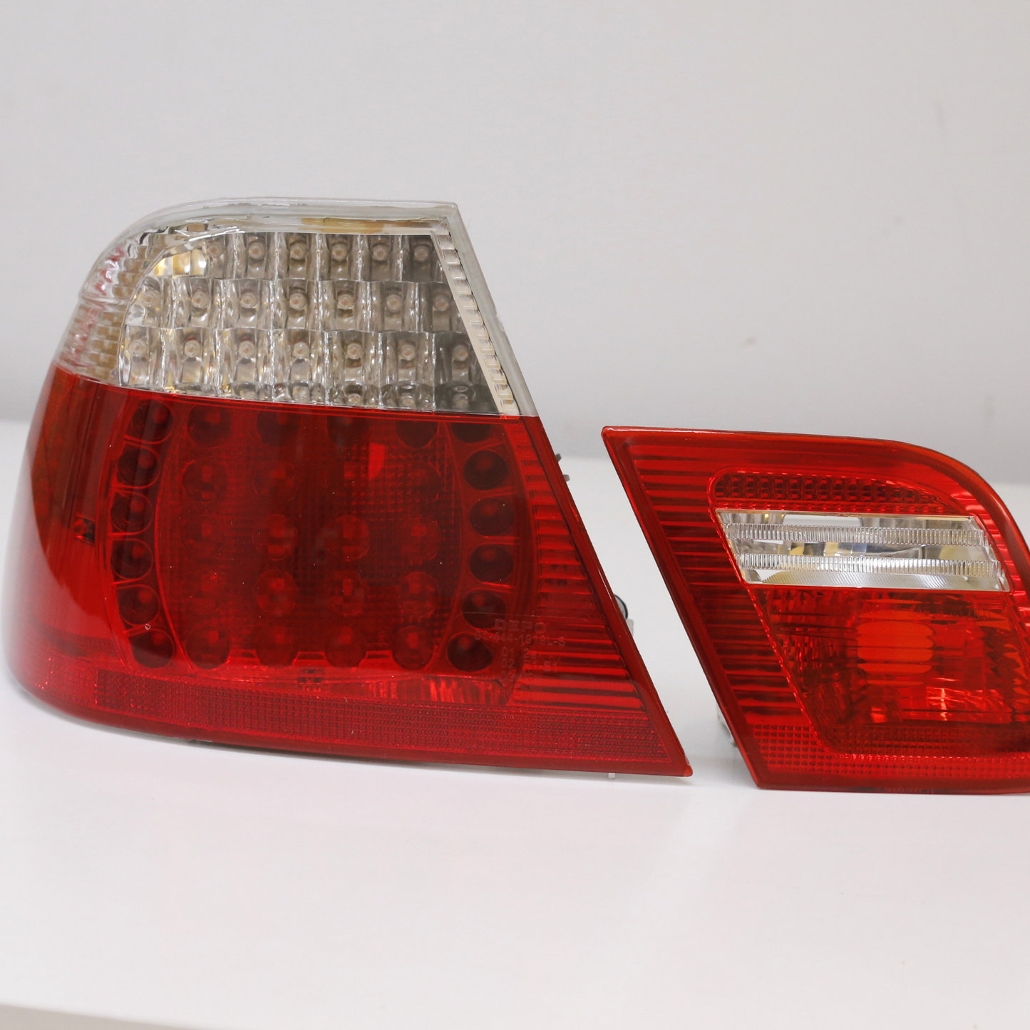 Red Clear Full LED Tail Lights Pair for BMW E46 Facelift Coupe 2001-2005