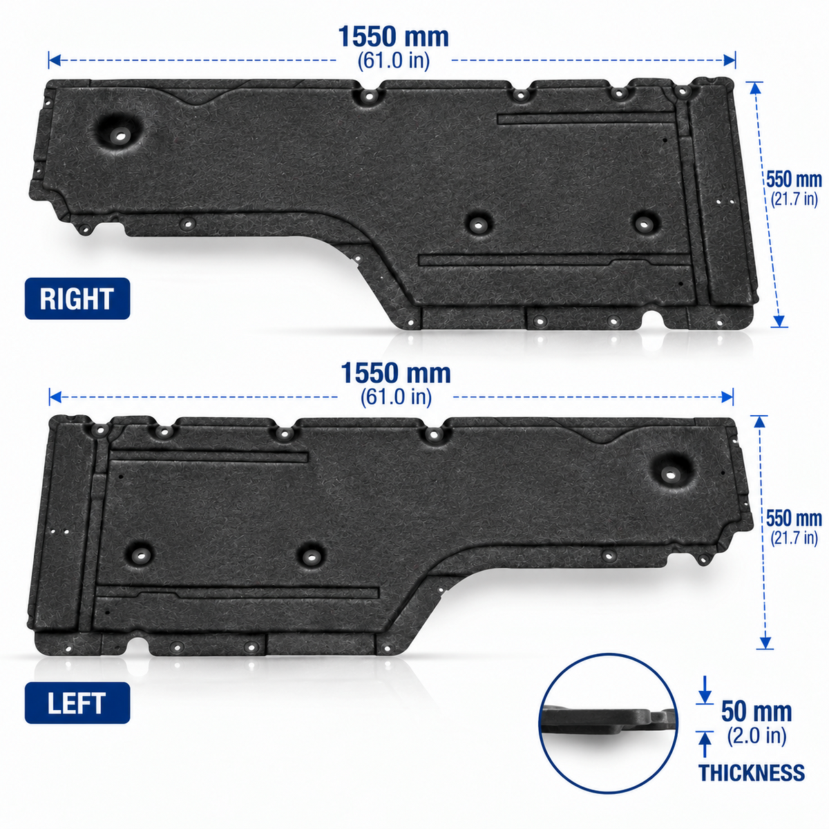 Underbody Panels for BMW 5 Series E60 E61 2004-2010 Left Right Splash Shield