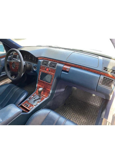Wood Look Dash Trim Kit for Mercedes W124 Walnut Self Adhesive 1985-1996