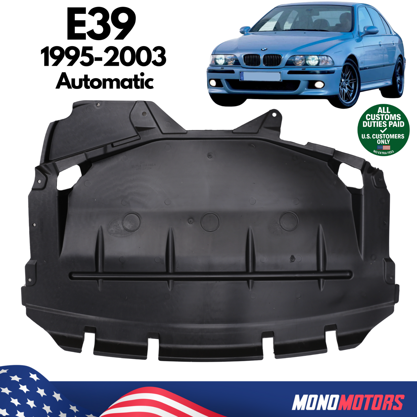 Engine Compartment Screening Automatic BMW E39 1995–2003 51718159980