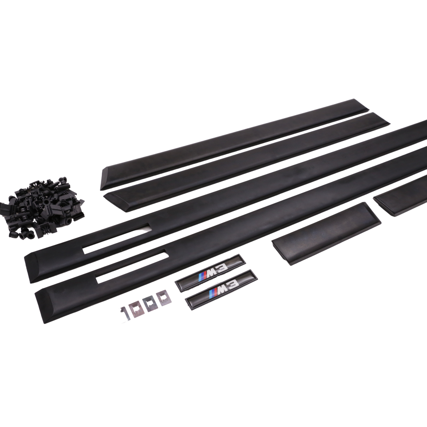 Body Side Moulding Trims for BMW E36 Touring 1995-1999 M Style Set 6pcs Clips
