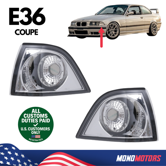 Turn Signal Set Crystal White Altezza Style for BMW E36 Coupe 1992-1999 N0361210