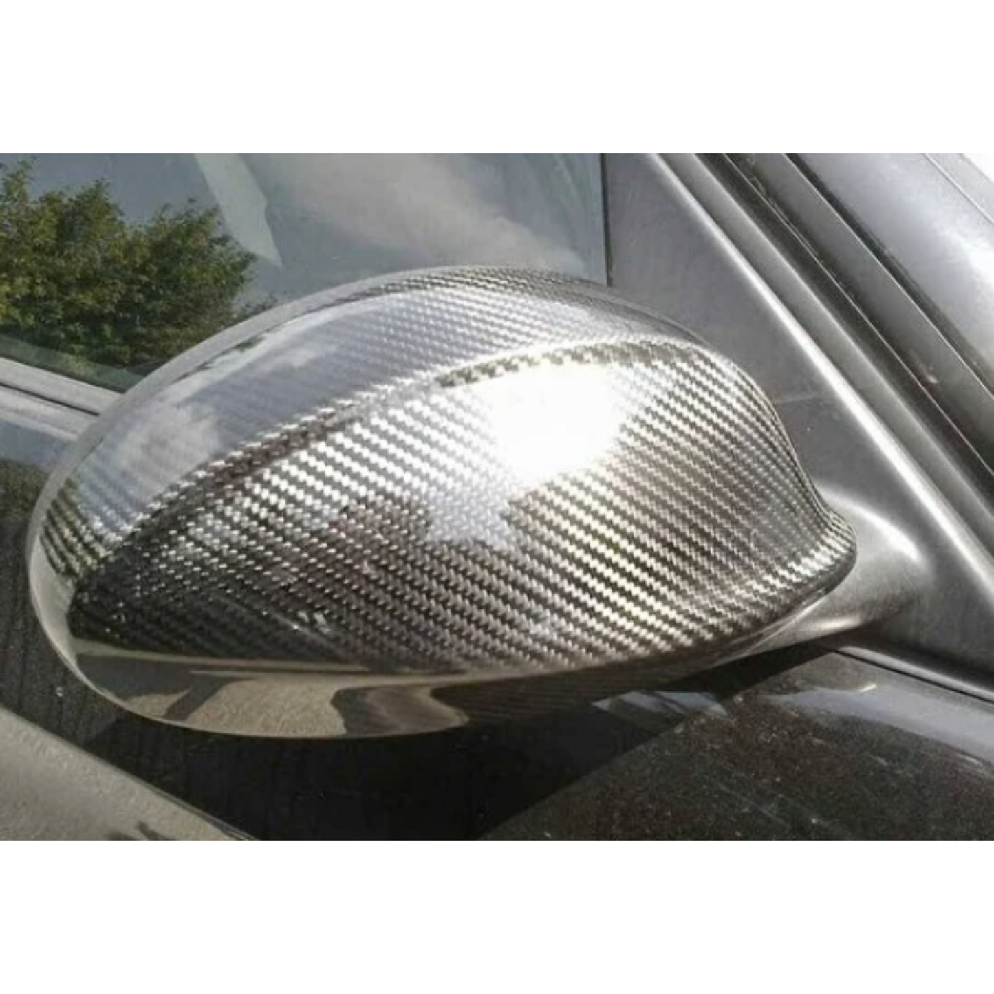 Carbon Side Mirror Cover Cap for 2005-08 BMW E90 E91 325i 328i 335i Coupe Sedan