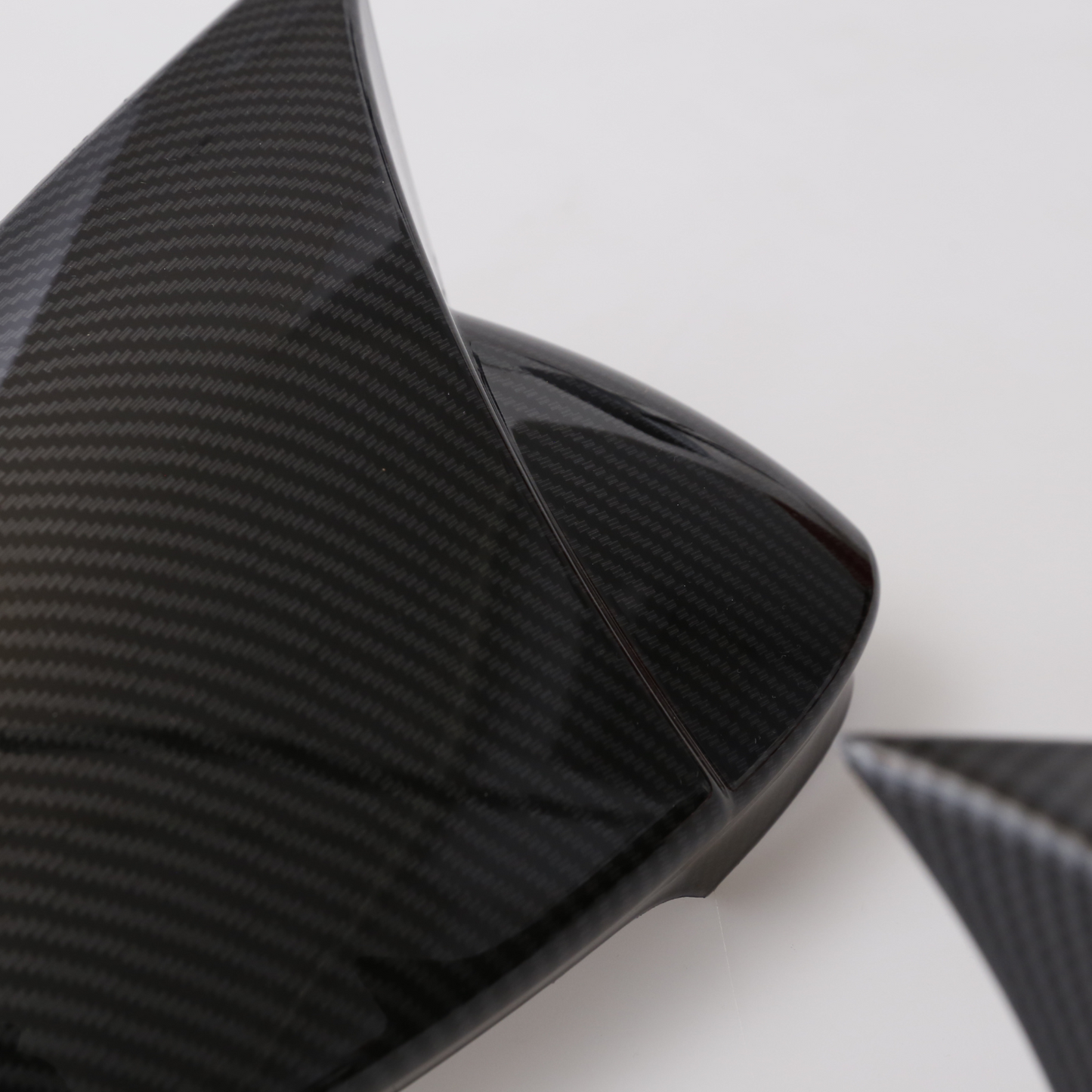2x Carbon Black Side Mirror Covers Cap for VW Golf 8 Mk8 2020-24 R-line GTI