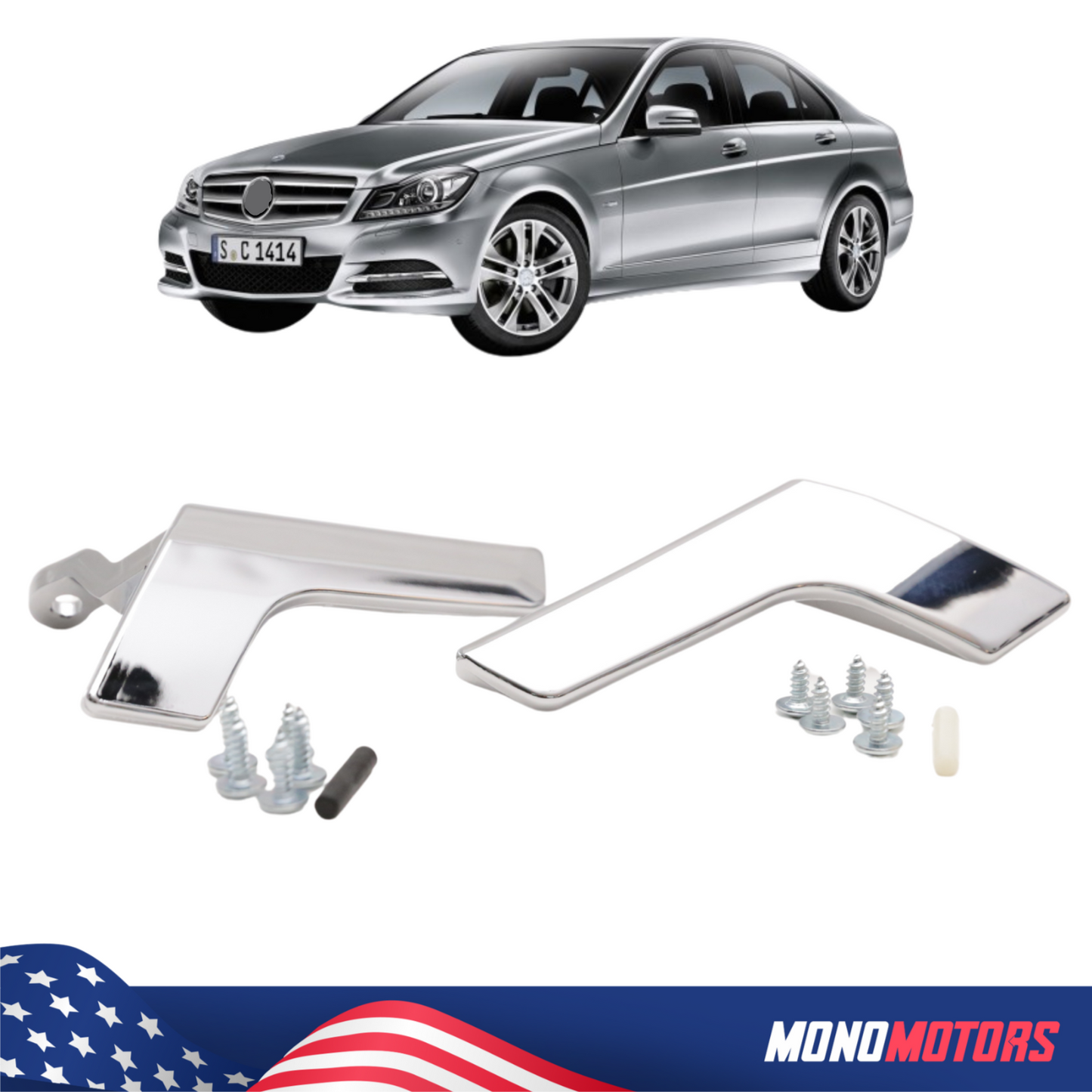 Interior Door Handle for Mercedes C Class W204 - X204 L + R Front Or Rear 2pcs