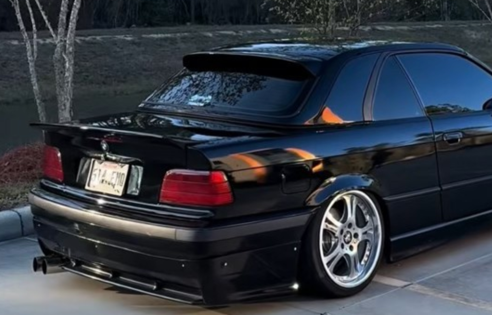 BMW E36 M Rear Bumper Trim Panel Lower Diffuser Insert Dual Pipe Spoiler