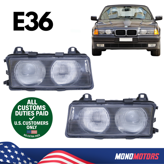 Headlight Set Zkw Type Left Right for BMW E36 1991-1994 OEM A0361101L A0361101R