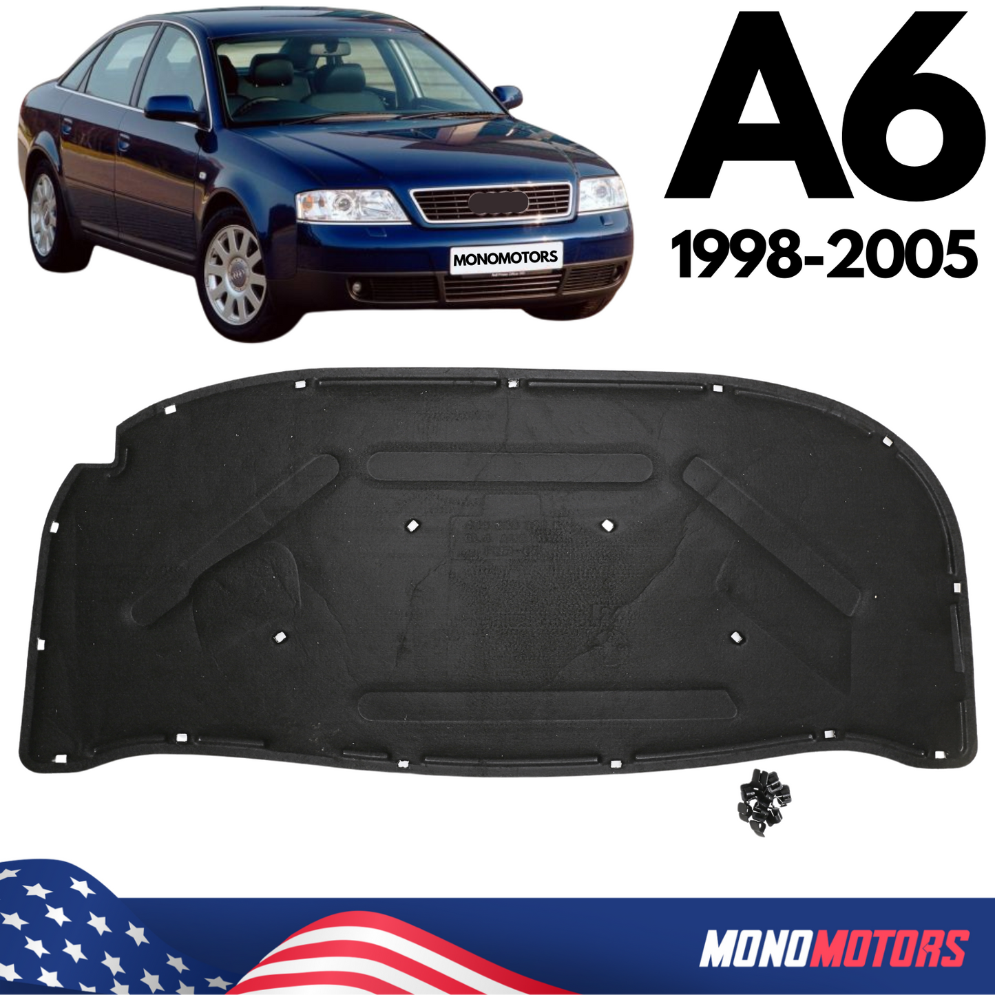 Hood Engine Insulator for Audi A6 1998-2005 Liner Hood Insulation 4B0863825AG
