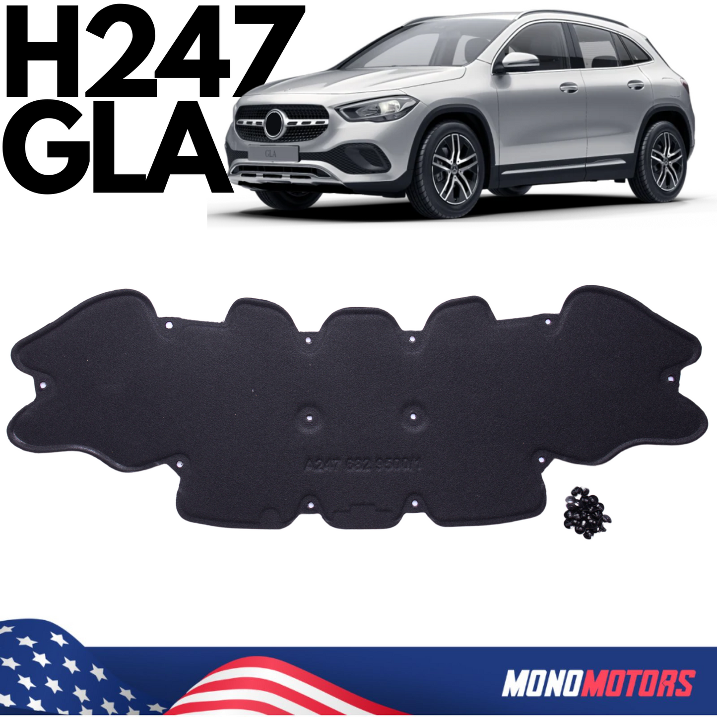 Hood Liner Panel for Mercedes-benz H247 Gla Soundproofing Underlay Cowl Damping