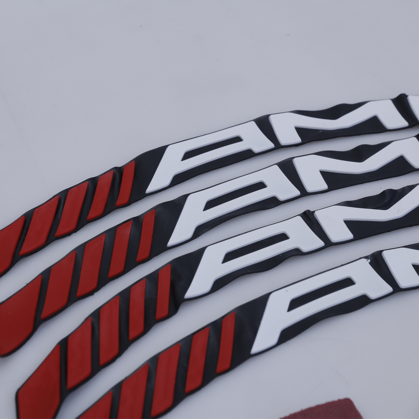 AMG Tire Letter Stickers for Mercedes Benz 3d Raised Rubber Decals 4pcs