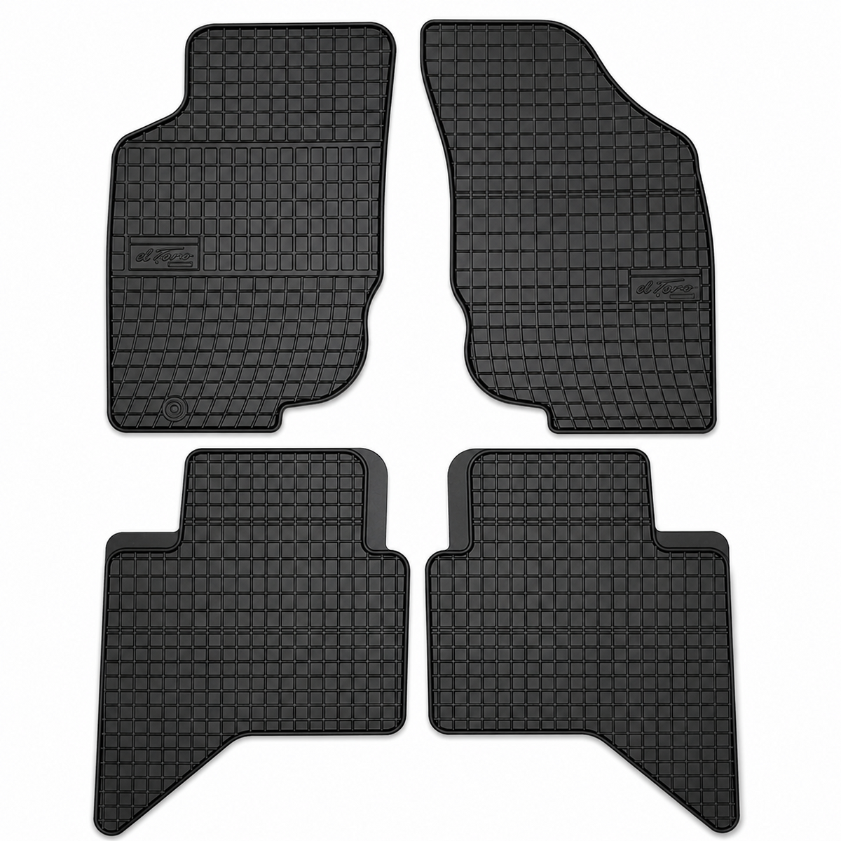Rubber Floor Mat Set for Toyota Hilux Vii 2005-2015 All Weather 4pcs Black