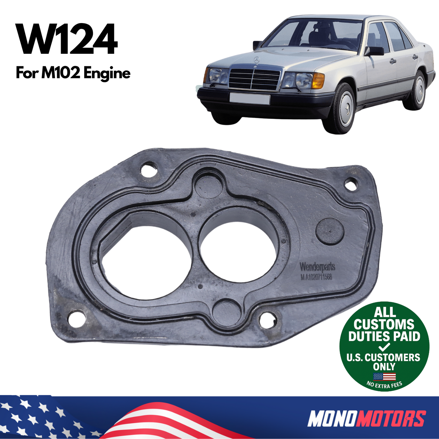 Carburetor Flange for Mercedes W124 M102 Engine 1985-1993 OEM 1020711568
