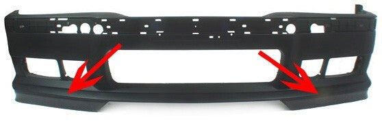 2 Side Splitters for BMW E36 M3 Bumper Front Spoiler Flap