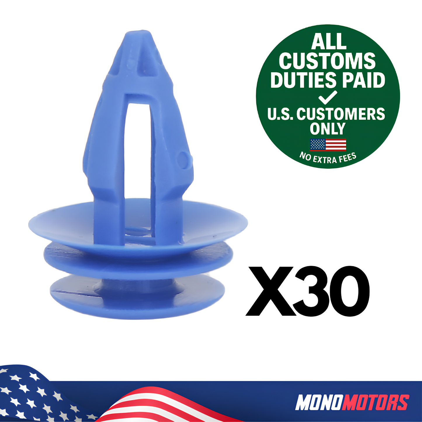Wheel Arch Moulding Trim Clip X30 for Land Rover Renault Ford BMW Tesla