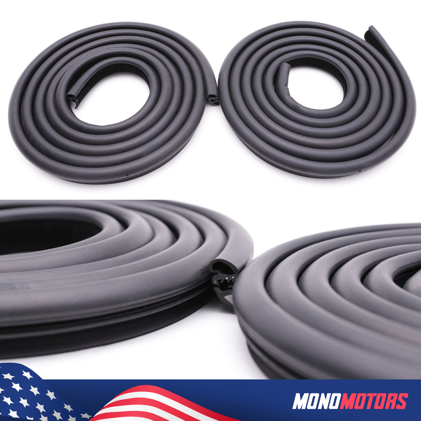 Velvet Door Seal Set Rubber for BMW E36 Coupe 2 Pcs Right Left