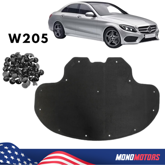 Hood Insulation Engine Sound Pad for Mercedes-benz C-CLASS W205 2015-20 /Rivets