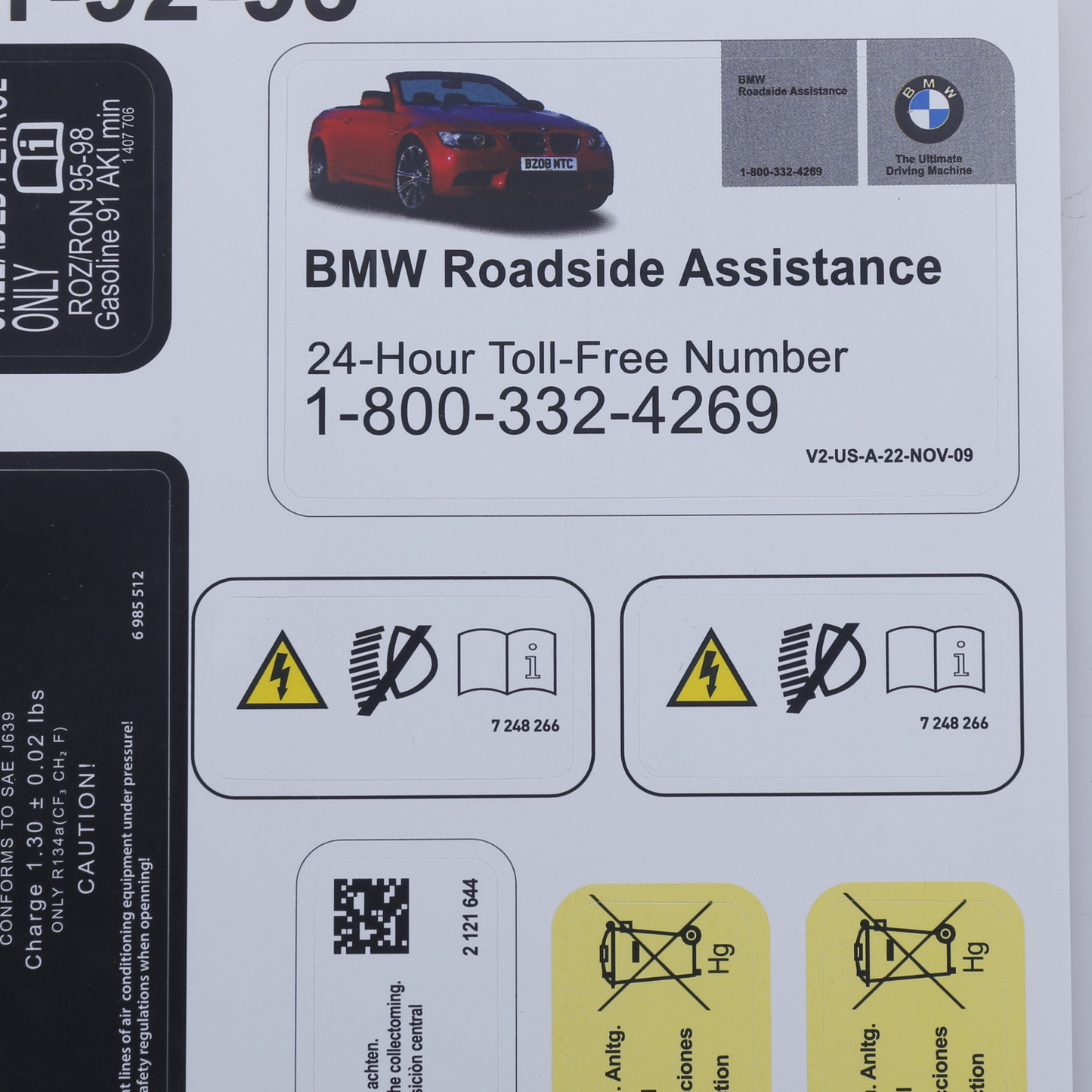Stickers Decals Set Best Quality for BMW 3 Series E90 E91 E92 E93