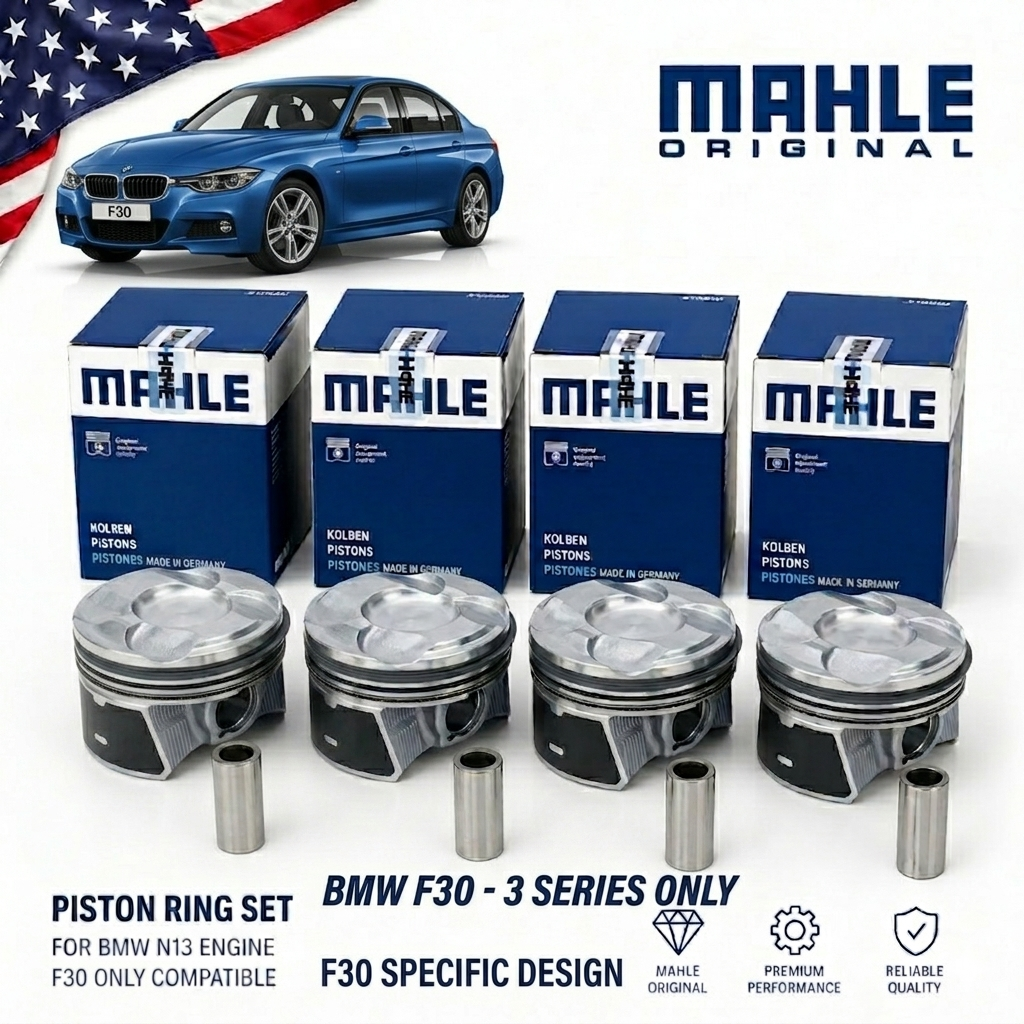 Piston Ring Set for BMW N13 F30 77.50mm +0.50 Mahle 4pcs