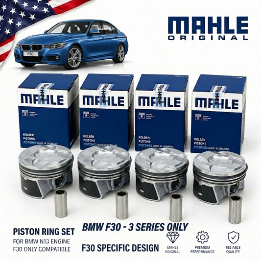 Piston Ring Set for BMW N13 F30 77.50mm +0.50 Mahle 4pcs