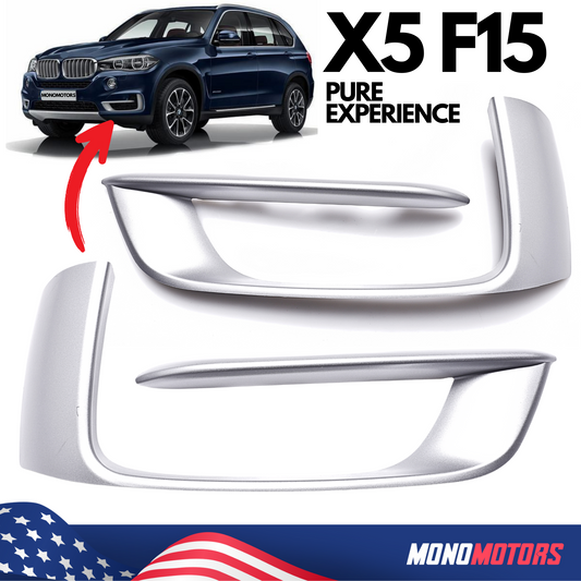 BMW X5 F15 Silver Painted Front Bumper Grille Molding Trim Pure Experience
