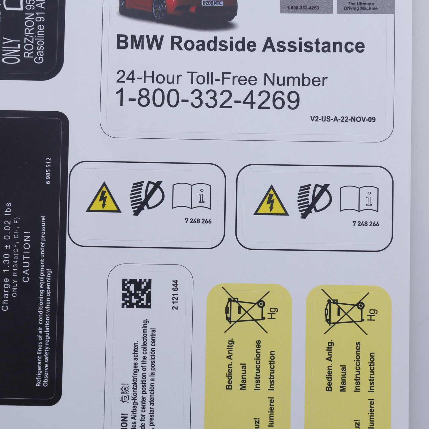 Stickers Decals Set Best Quality for BMW 3 Series E90 E91 E92 E93