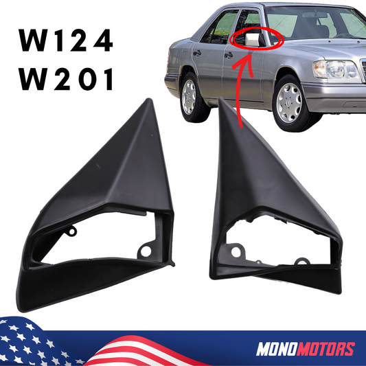Exterior Mirror Rubber Seals Cover for W124 W201 Mercedes Left & Right Short