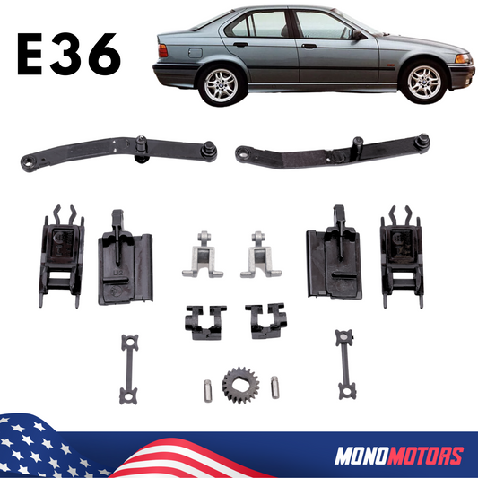 Sunroof Mechanism Parts for BMW 3 Series E36 1990-2002 15 Pcs Sunroof Repair Kit