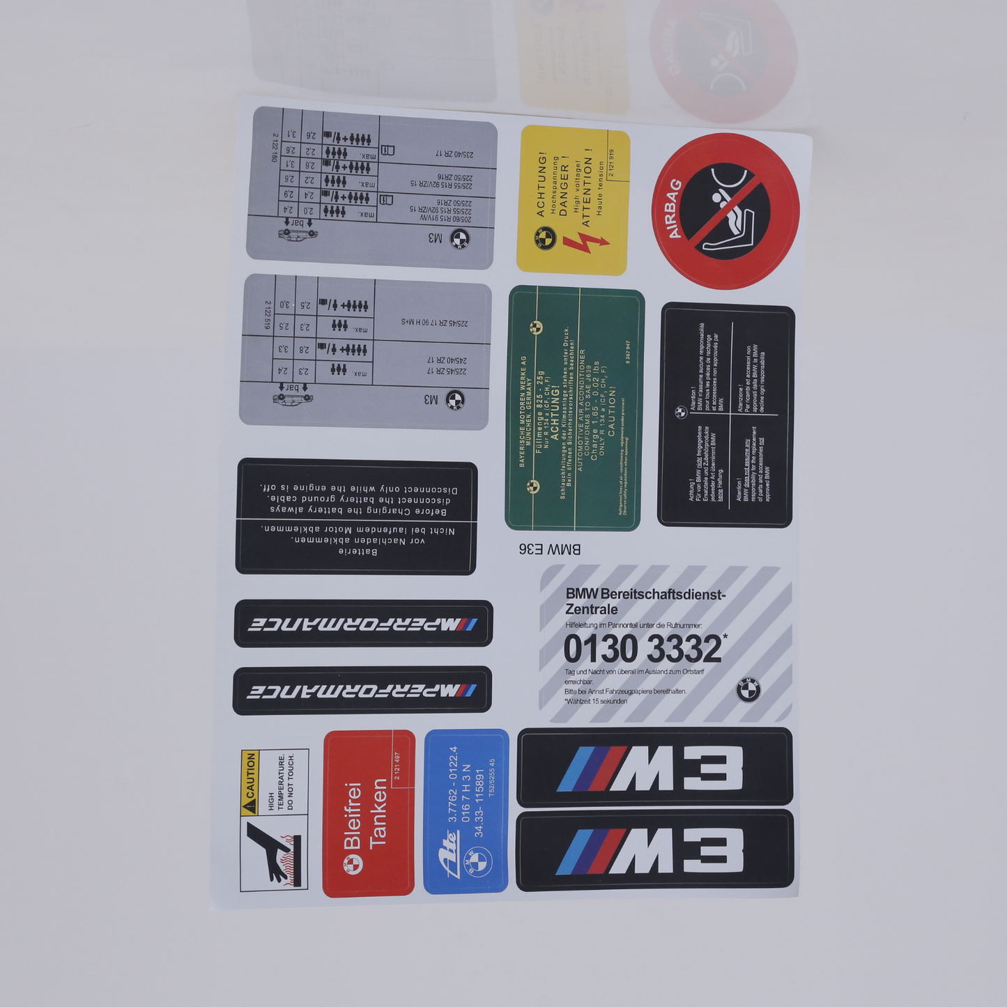 Stickers Decals Set Best Quality for BMW 3 Series E36