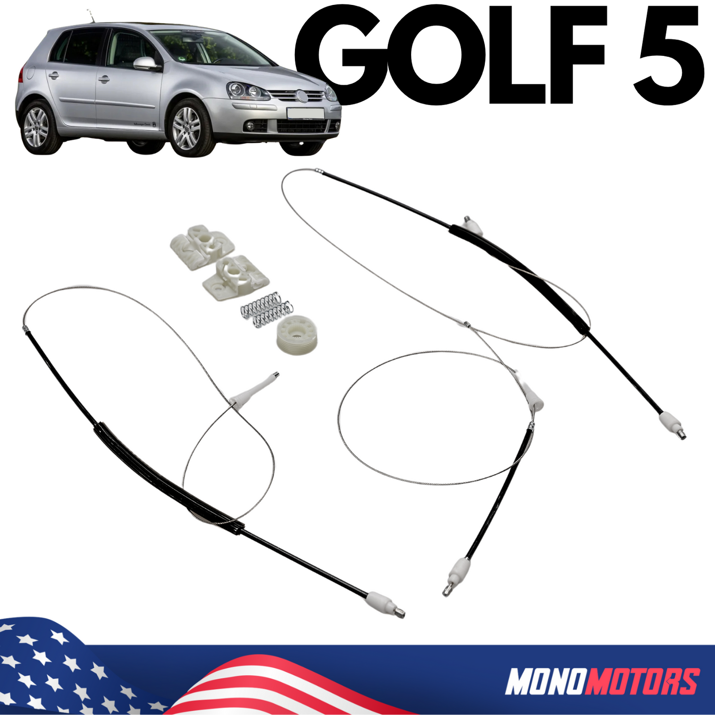 Window Regulator Repair Kit Front Left Door for Volkswagen VW Golf 5 2003-2009