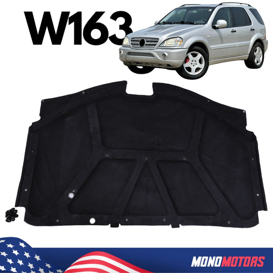 Hood Liner Panel for Mercedes-benz W163 M-class Insulation Pad Silencer W/clips