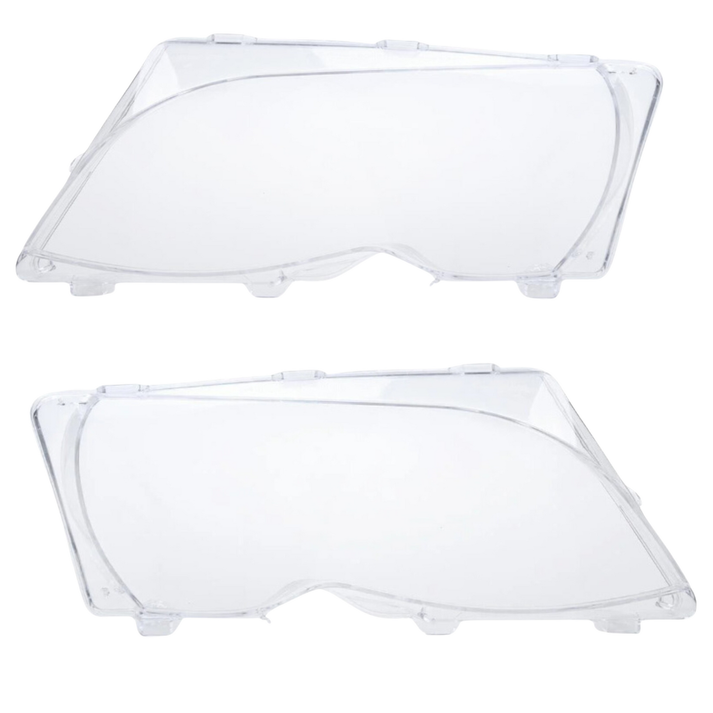 Pair Headlight Lens for BMW E46 3 Series 2002-2005 Headlamp Xenon Clear Cover