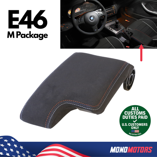 Center Console Armrest Cover Suede for BMW E46 M3 OEM 51168238229