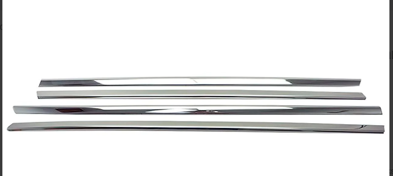 Window Frame Trim Streamer for BMW E46 Sticks Self-adhesive Polished Chrome
