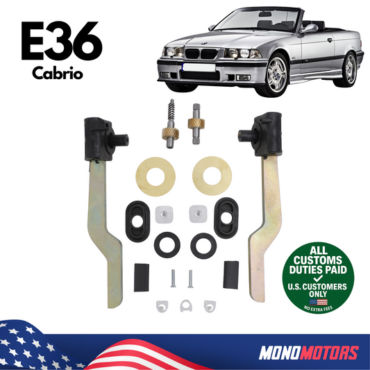 Sunroof Roof Lock Motor Repair Kit for BMW E36 Cabrio 67618370816 54347031361
