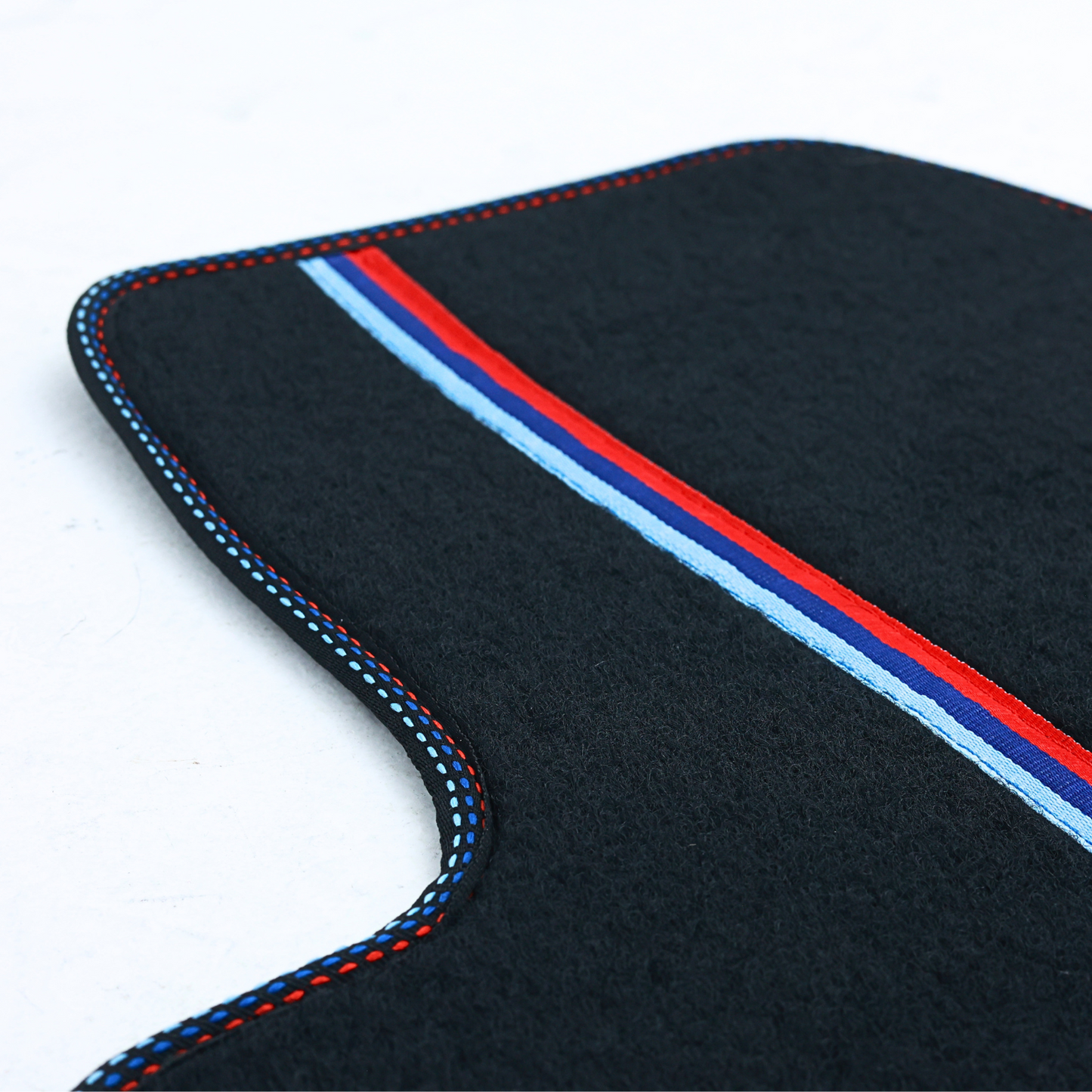 Black Floor Mats Set for BMW F30 3 Series M Sport Color Stitching