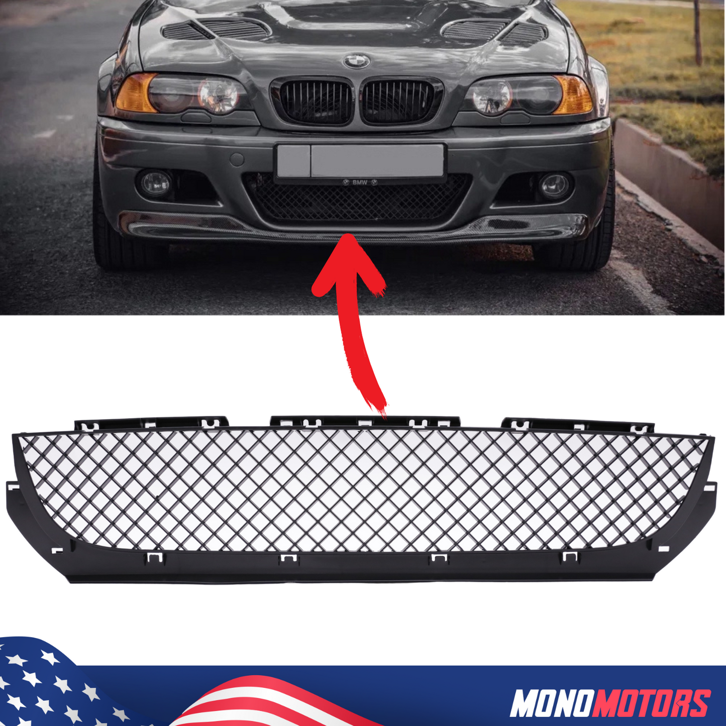 M-tech Bumper Grille for BMW E46 98-2005 51117893331