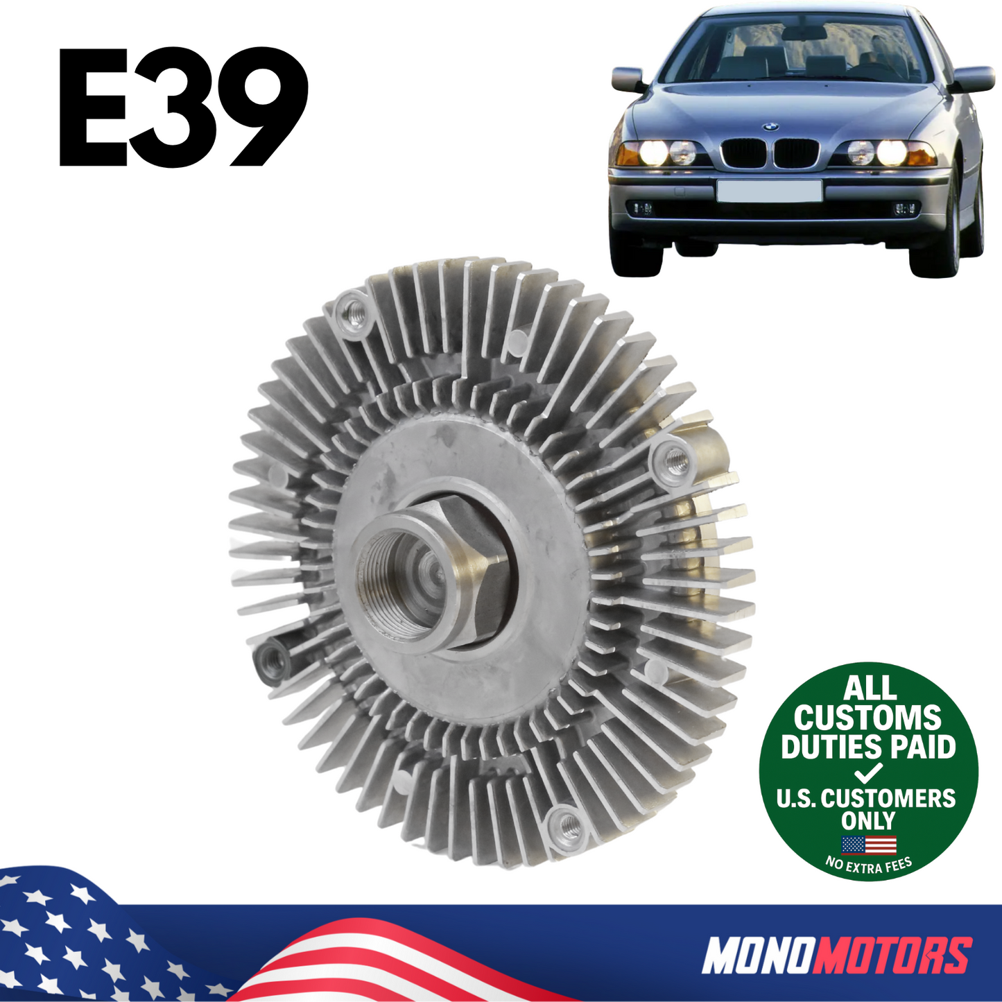 Engine Cooling Fan Clutch 4 Hole for BMW E39 OEM 11521740962