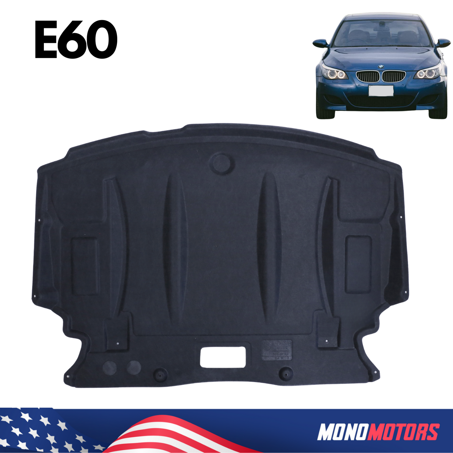 Engine Splash Shield Felt Undertray for BMW E60 2003-2010 OEM 51717033761
