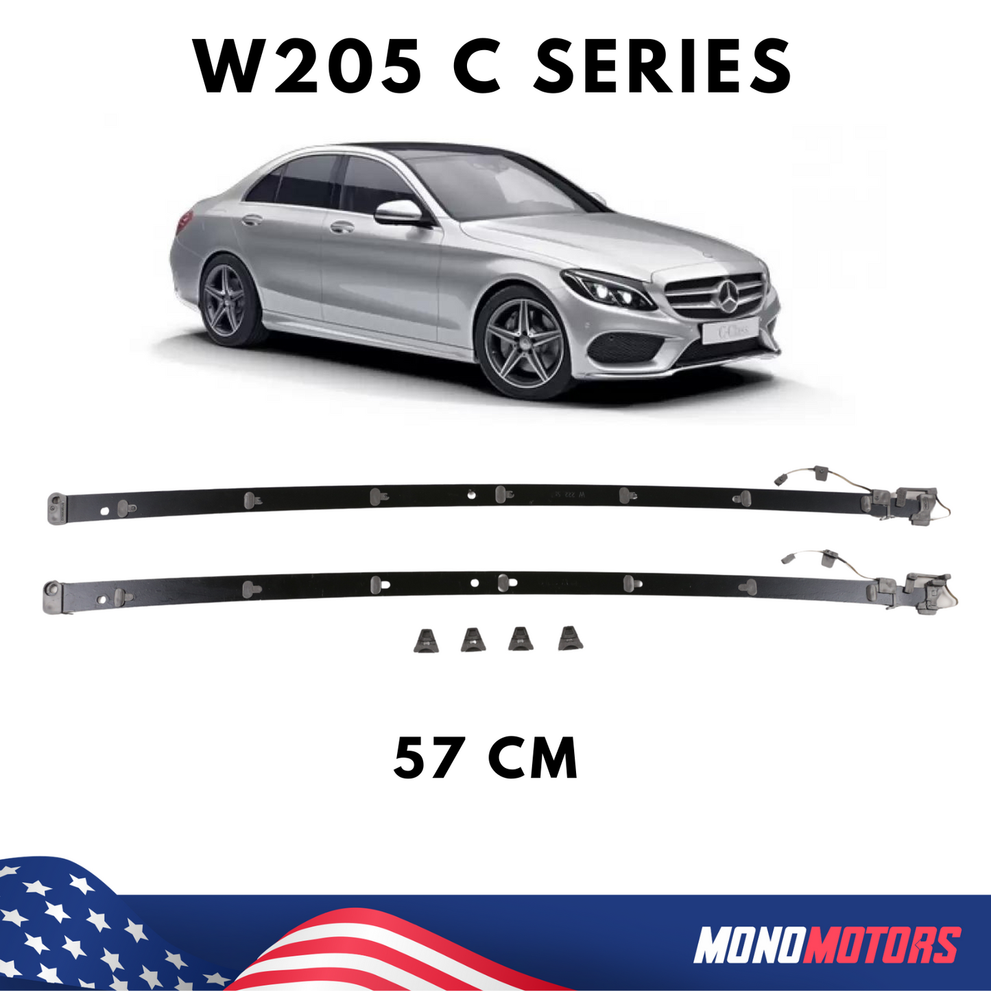 Sunroof Panorama Repair Kit 6 Piece Set for Mercedes C Class W205 Sliding Rails