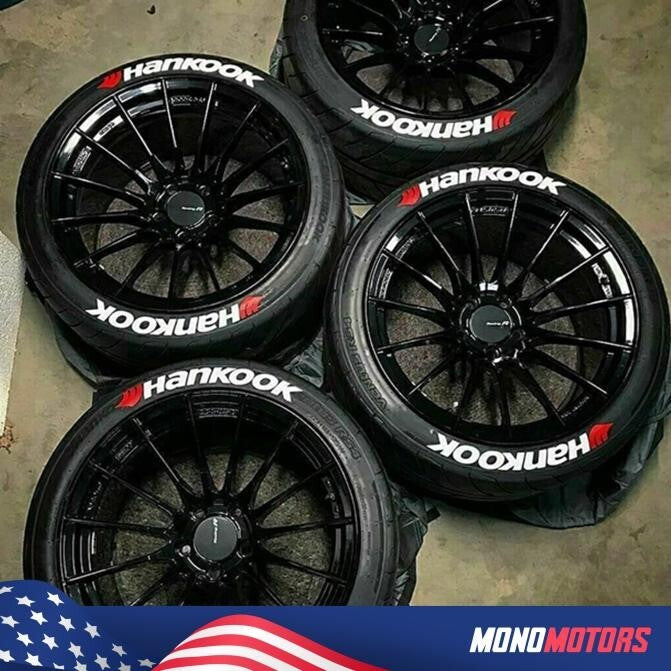 8 Pcs ''Hankook'' Tire Sticker for 15''-24'' Wheel 1''