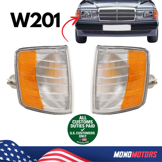 Turn Signal Assembly USA Type Yellow Left Right for W201 1982–1993 OEM A2011206