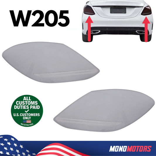 Tail Light Lens Set Left Right Plastic Mercedes W205 A2059068903P1 A2059069003P1