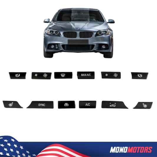 Console Air Conditioner Buttons for BMW F10 F11 5 Series Replace Trim 12pcs