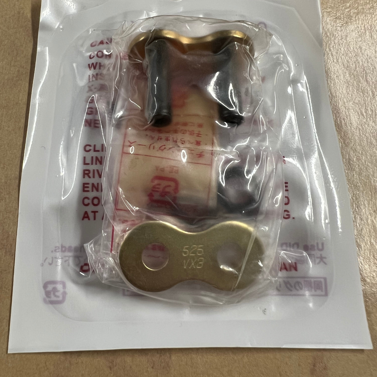 114 Links D.i.d Did 525VX3 525 Vx3 Gold Chain with Rivet Master Link